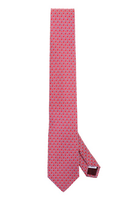 Shop SALVATORE FERRAGAMO  Tie: Salvatore Ferragamo Gancini print silk tie.
Composition: 100% silk.
Made in Italy.. 350814 RAYON-757978